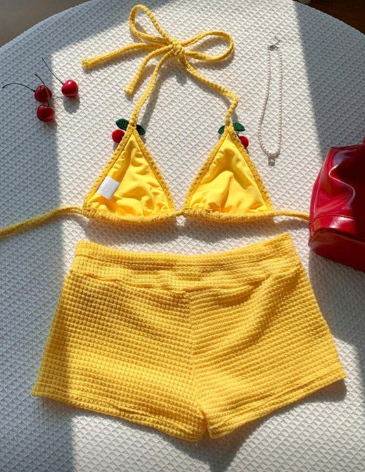 Cheer Decor Halter Neck Top & Short Pants